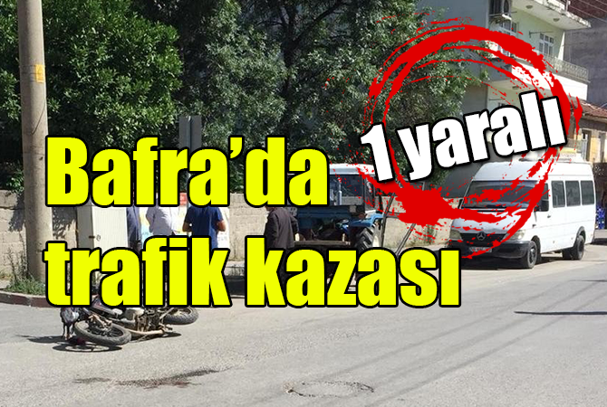 Traktör ile motosiklet çarpıştı: 1 yaralı