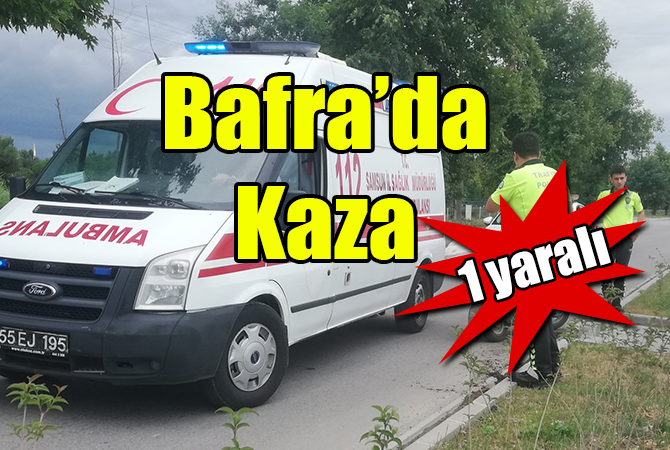 Bankete çarpan motosiklet sürücüsü yaralandı