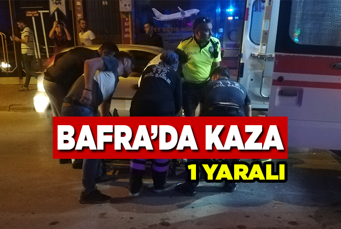 Otomobilin çarptığı motosiklet sürücüsü yaralandı