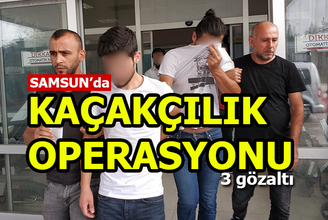 Samsun’da silah kaçakçılığına 3 gözaltı