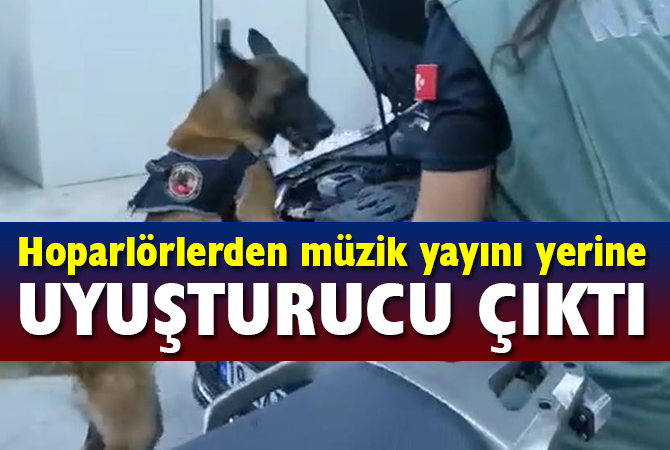 Hoparlörlerden müzik yayını yerine uyuşturucu çıktı