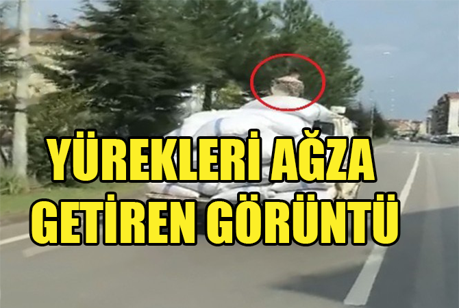 Otoyolda tehlikeli yolculuk