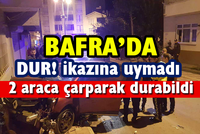 POLİSTEN KAÇAN SÜRÜCÜ KAZA YAPARAK DURABİLDİ
