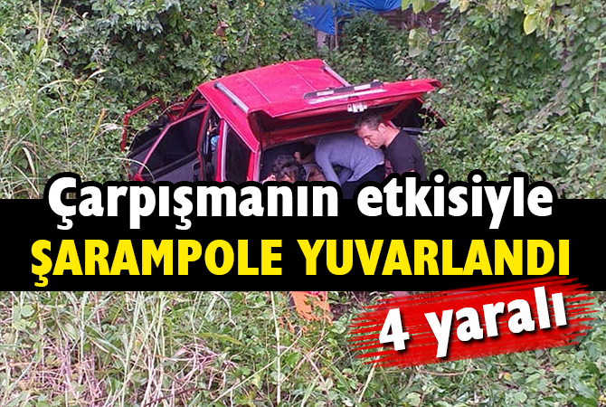  Samsun’da otomobiller çarpıştı: 4 yaralı