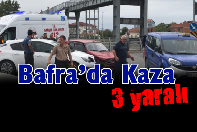 Bafra’da kaza 3 yaralı