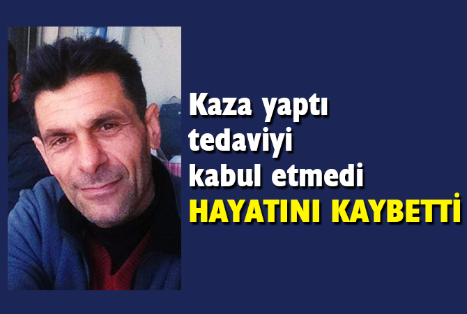 Elektrikli bisikletten düştü, tedaviyi kabul etmedi