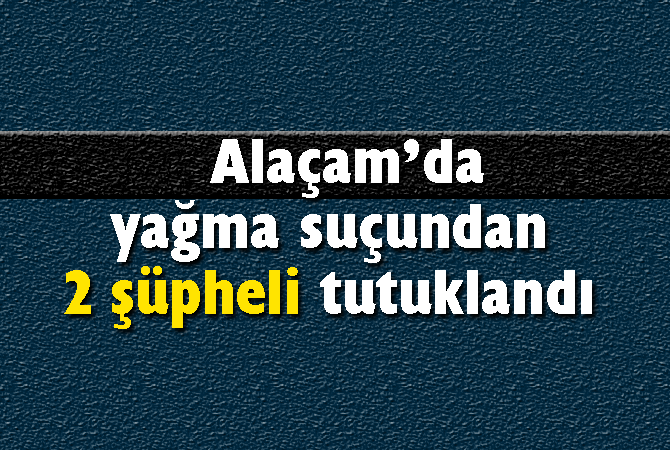 Alaçam’da yağma suçundan 2 şüpheli tutuklandı