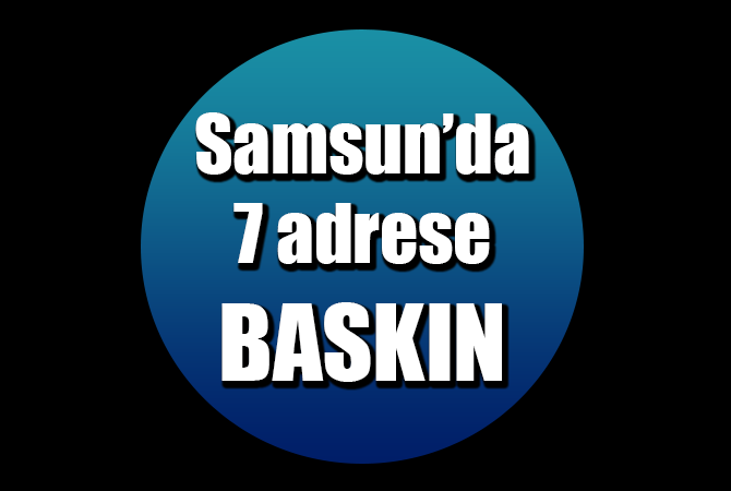 Samsun’da 7 adrese baskın