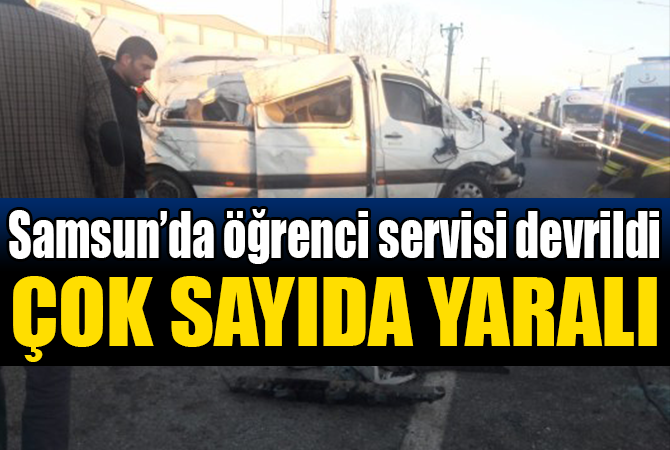 samsun’da kaza çok sayıda yaralı var!