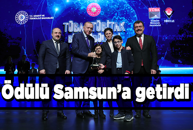 Ödülü Samsun’a getirdi