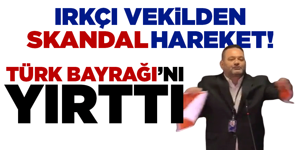Yunan vekil, AP’de Türk bayrağını yırttı