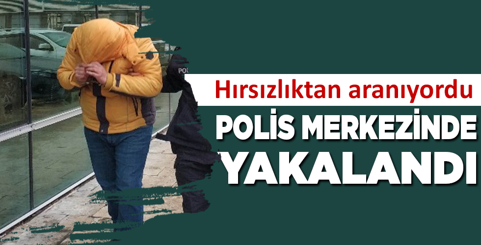 Bisiklet hırsızlığından aranan şahıs polis merkezinde yakalandı