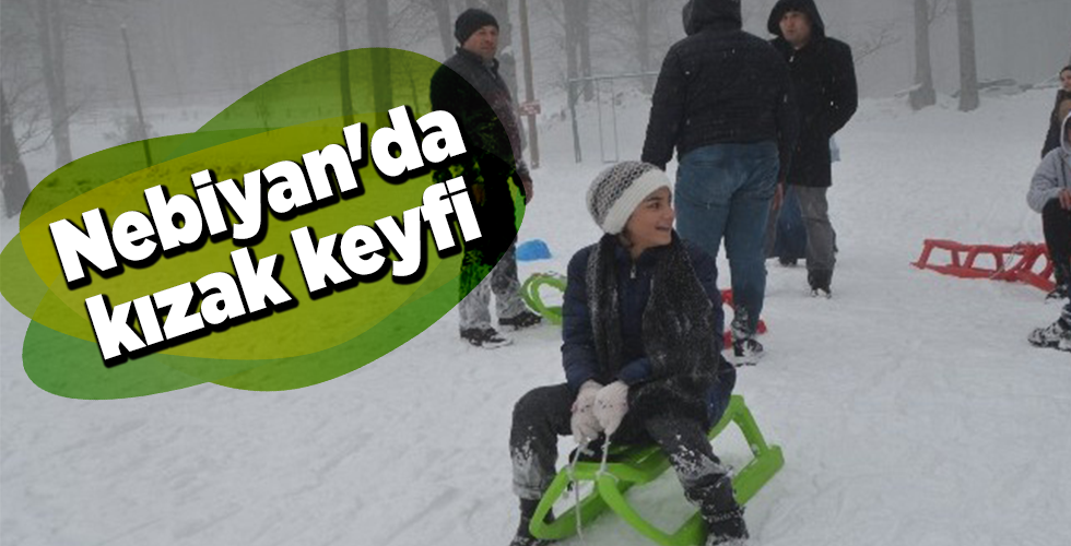 nebiyan’da kızak keyfi