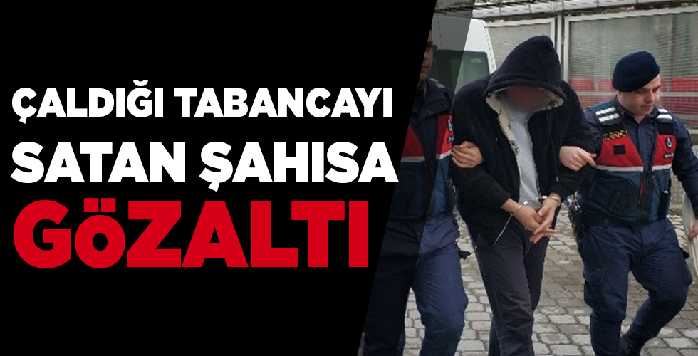 Çaldığı tabancayı sattı