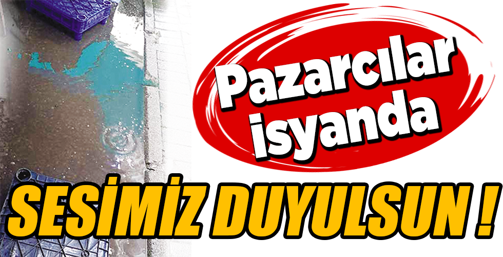 Samsun’da pazar esnafı suyun içinde çalışıyor