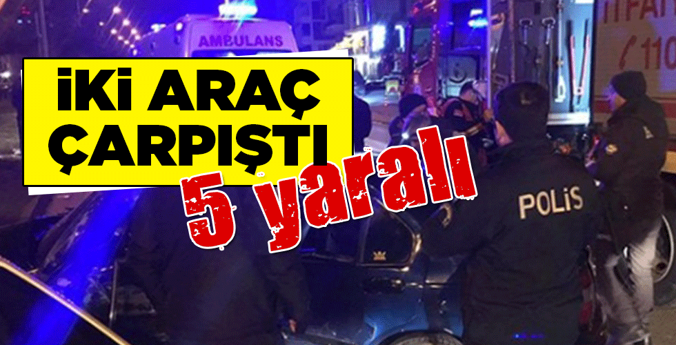 SAMSUN’DA TRAFİK KAZASI 5 YARALI