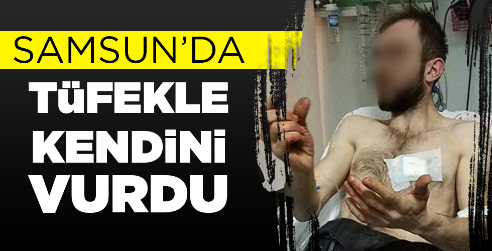 TÜFEKLE KENDİNİ VURDU