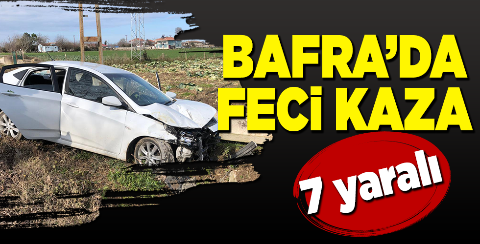 Otomobil sulama kanalına çarptı: 7 yaralı