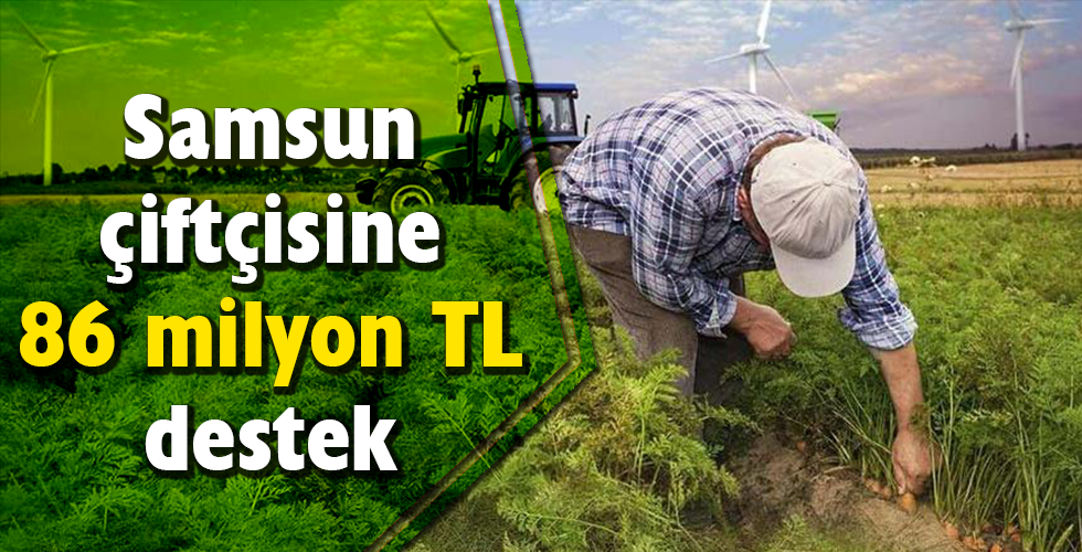 Samsun çiftçisine 86 milyon TL destek