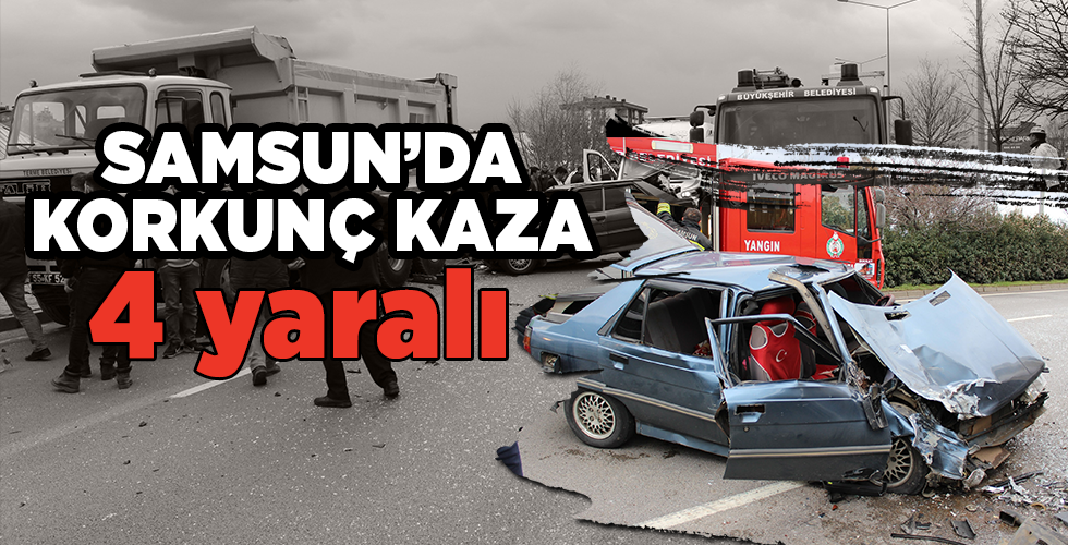 Samsun’da trafik kazası: 4 yaralı