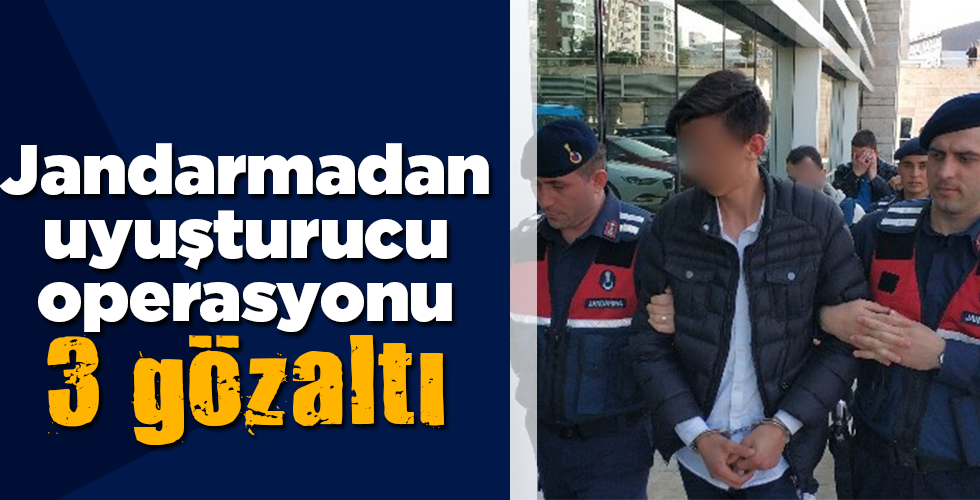 Jandarmadan uyuşturucu operasyonu: 3 gözaltı