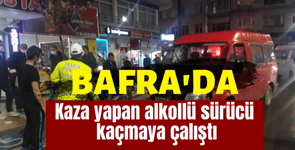 Kaza yapan alkollü sürücü aracı bırakıp kaçmaya çalıştı