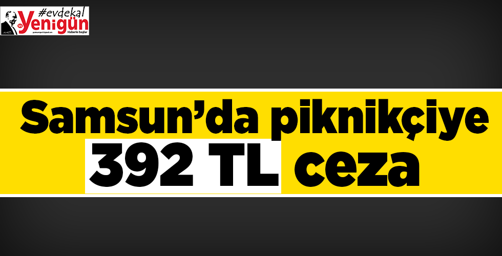 Samsun’da piknikçiye 392 TL ceza