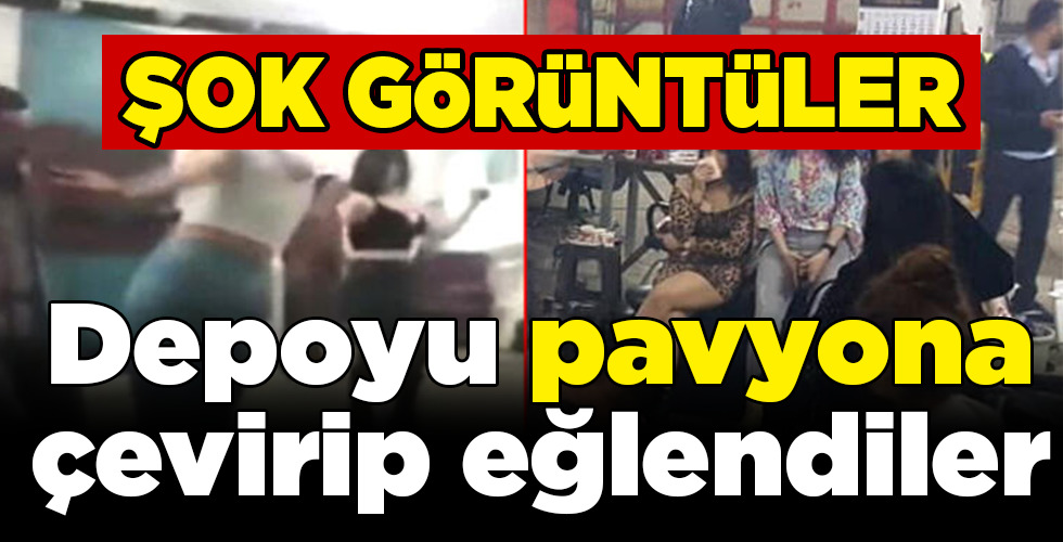 şok görüntüler! Çadır deposunda basıldılar