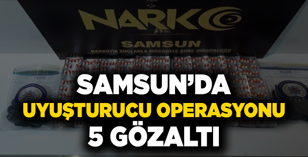 Samsun’da 1 kilo bonzai ve bin 500 sentetik hap ele geçti
