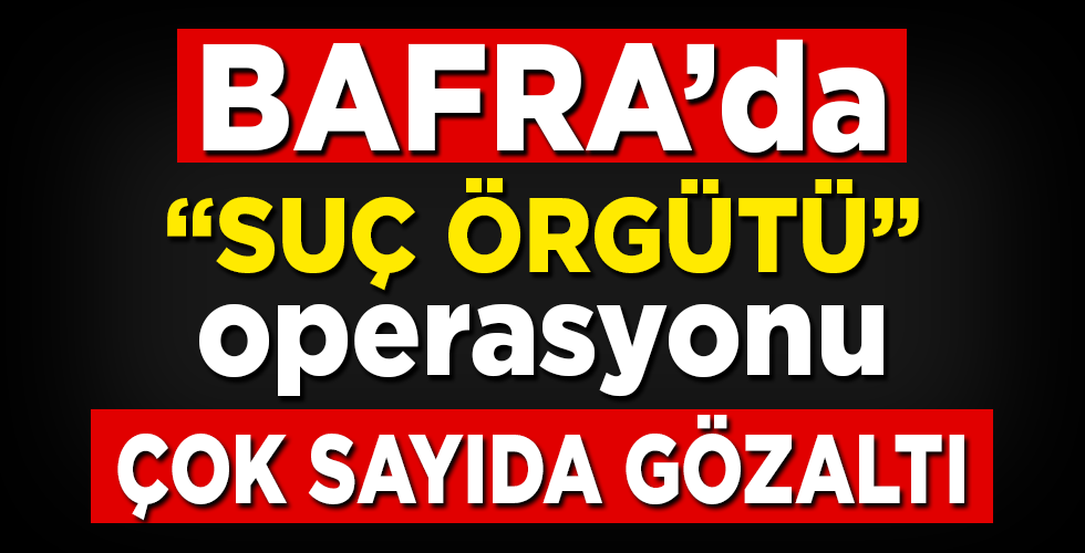 Bafra’da ‘Suç Örgütü’ operasyonu