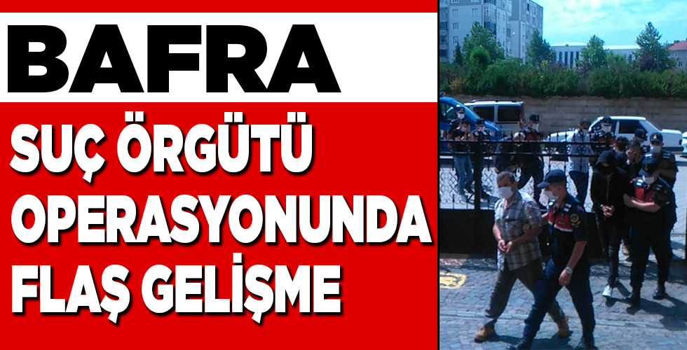 BAFRA’DA SUÇ ÖRGÜTÜ İDDİASIYLA 7 KİŞİ ADLİYEYE SEVK edildi