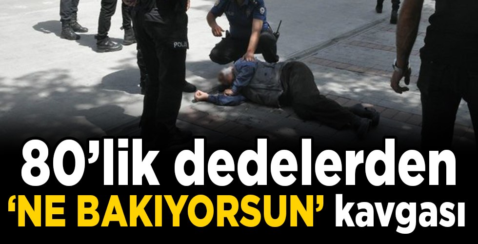 Yaşlı adamlar bir anda kavgaya tutuştu! Sebebi ‘Yok artık’ dedirtti