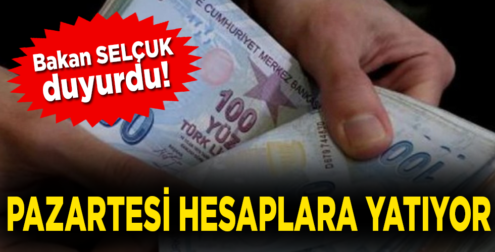 Bakan Selçuk DUYURDU PAZARTESİ HESAPLARA YATIYOR