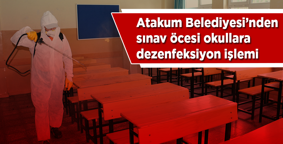 Atakum Belediyesi LGS öncesi kentteki okulları dezenfekte etti