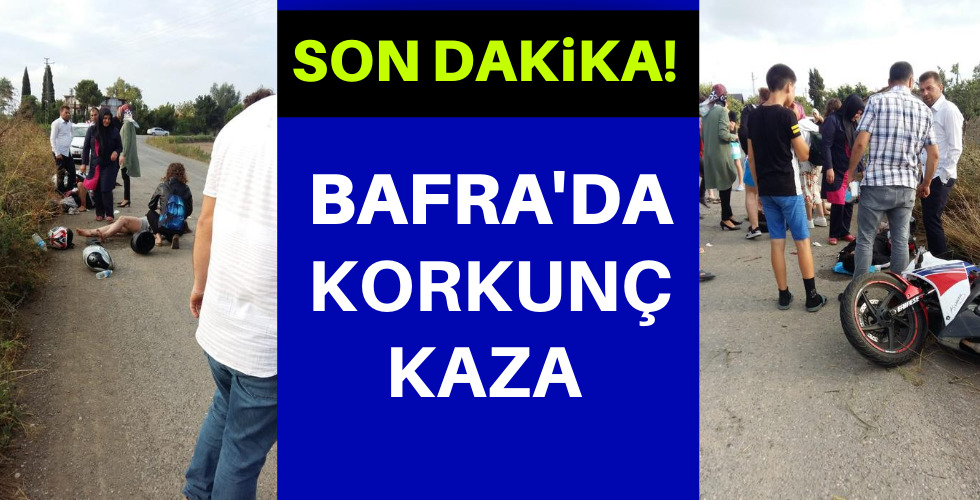 Bafra’da motosiklet kazası 2 yaralı