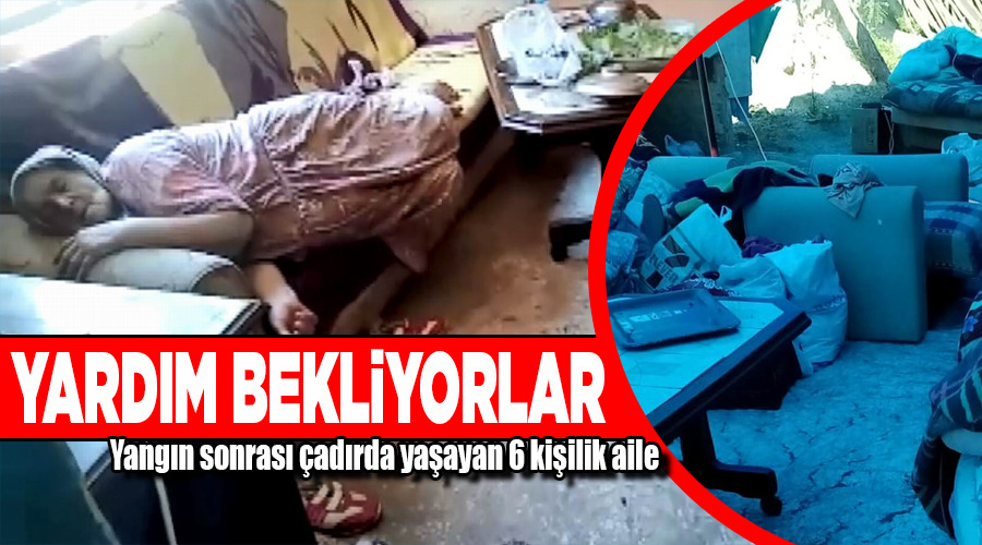 Küle dönen evde yaşam mücadelesi veren aile yardım bekliyor
