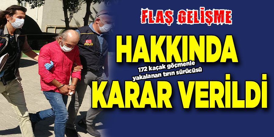 Samsun’da 172 kaçak göçmenle yakalanan tırın sürücüsü tutuklandı