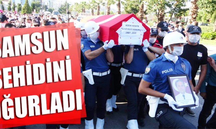 Kazada şehit olan polis memuru son yolculuğuna uğurlandı