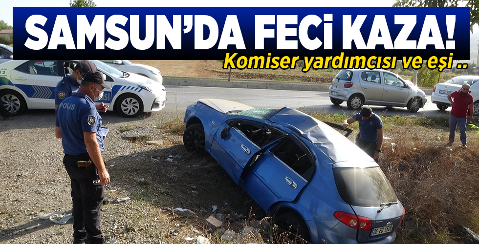  Komiser yardımcısı ve mühendis eşi kazada yaralandı