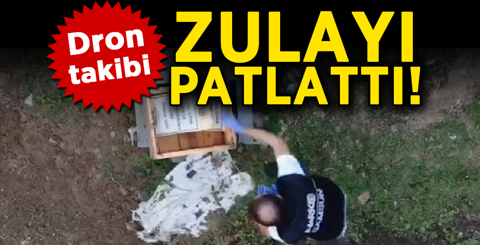 Polis drone ile takip edip arı kovanını içinde uyuşturucu ve silah ele geçirdi