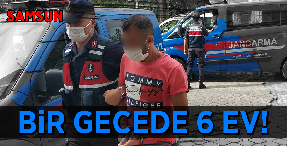 Bir gecede 6 evden hırsızlık yaptığı iddia edilen şahıs yakalandı