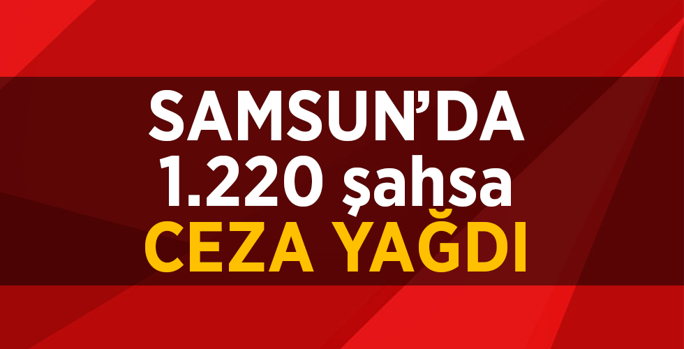 Samsun’da korona denetimlerinde 1220 şahsa ceza