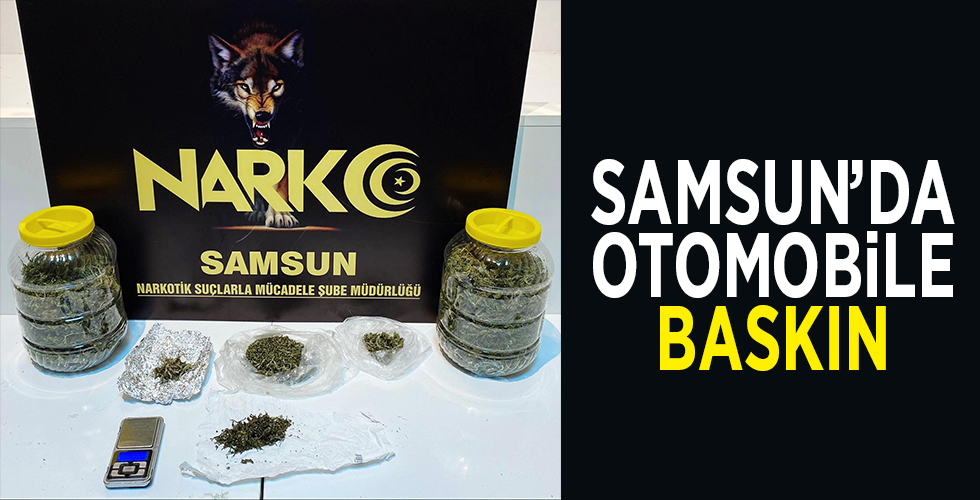 Samsun’da 2 kişi araç içinde uyuşturucuyla yakalandı