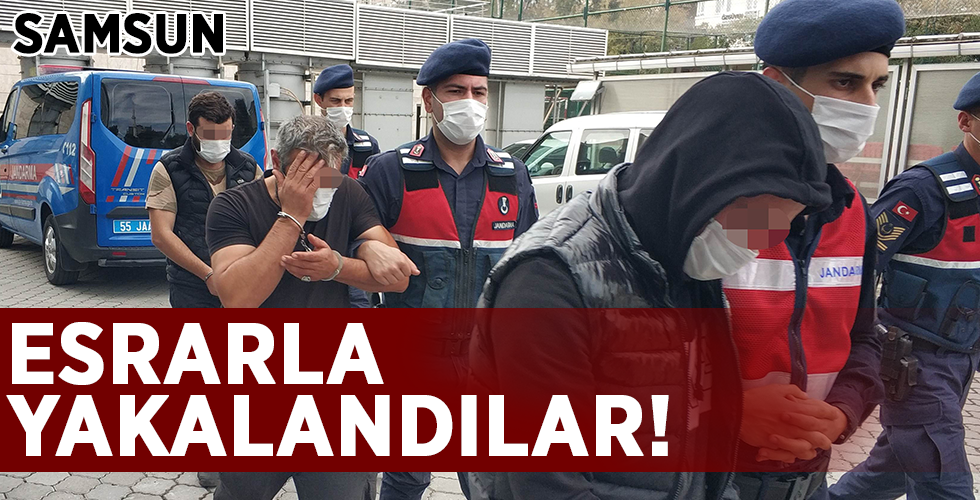 Samsun’da esrarla yakalanan 3 kişi gözaltına alındı