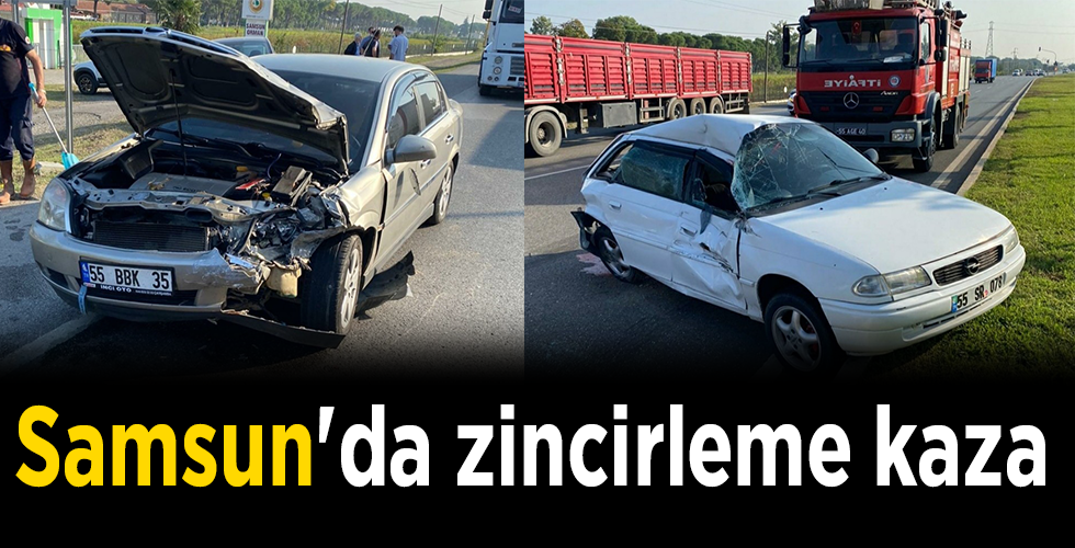 Samsun’da zincirleme kazada teğmen yaralandı