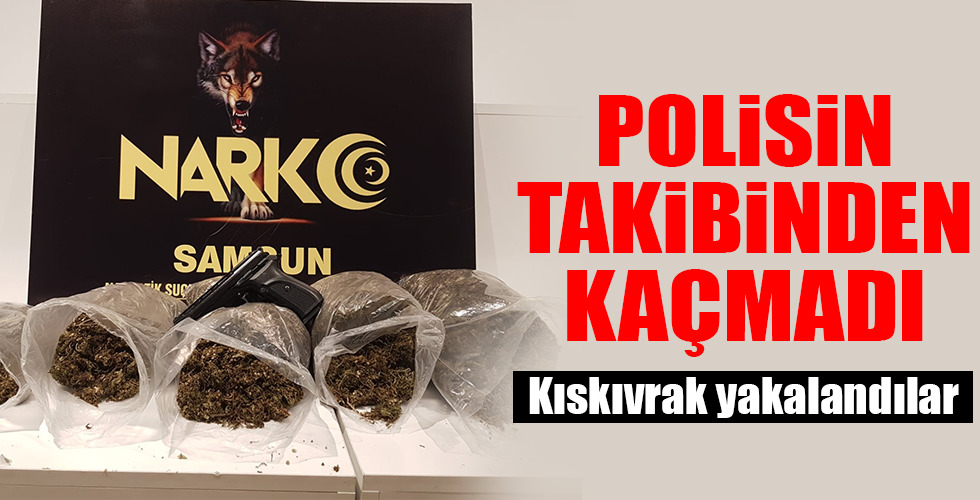  Samsun’da 1 kilo 880 gram esrar ele geçti: 2 gözaltı