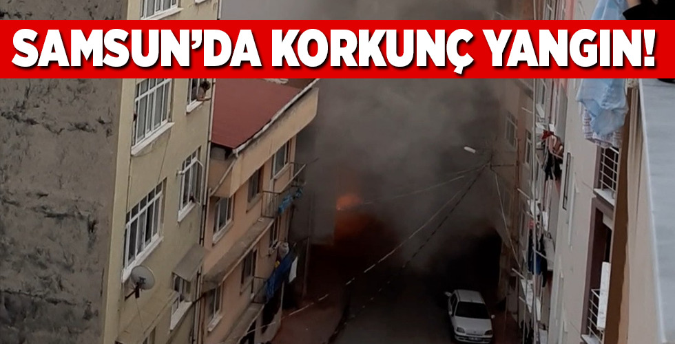  Samsun’da yangında bir kişi hastanelik oldu