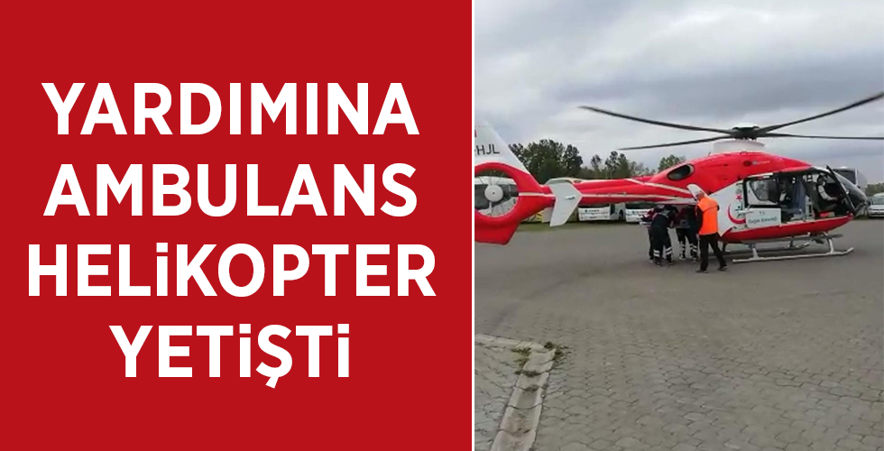  Ambulans helikopter 82 yaşındaki hasta için havalandı