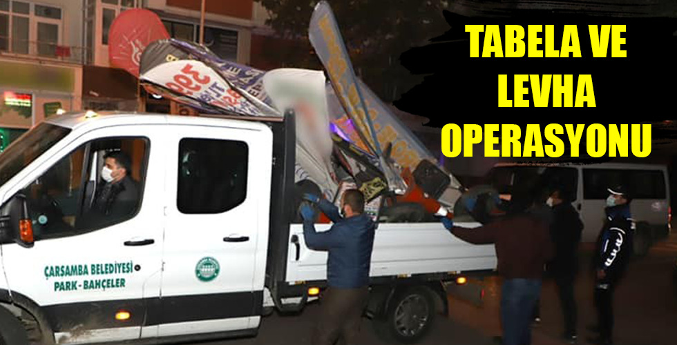 Tabela Ve Levha Operasyonu
