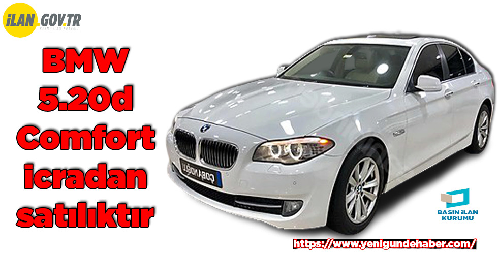 2012 model BMW 5.20d Comfort icradan satılıktır